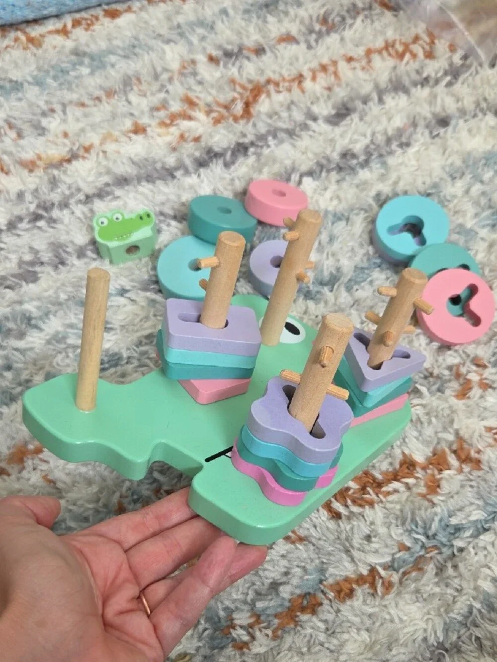 Montessori 3D Puzzle Educational Wooden Toy Crocodile